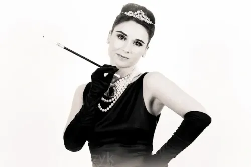 AUDREY HEPBURN impersonator (United Kingdom) on stage